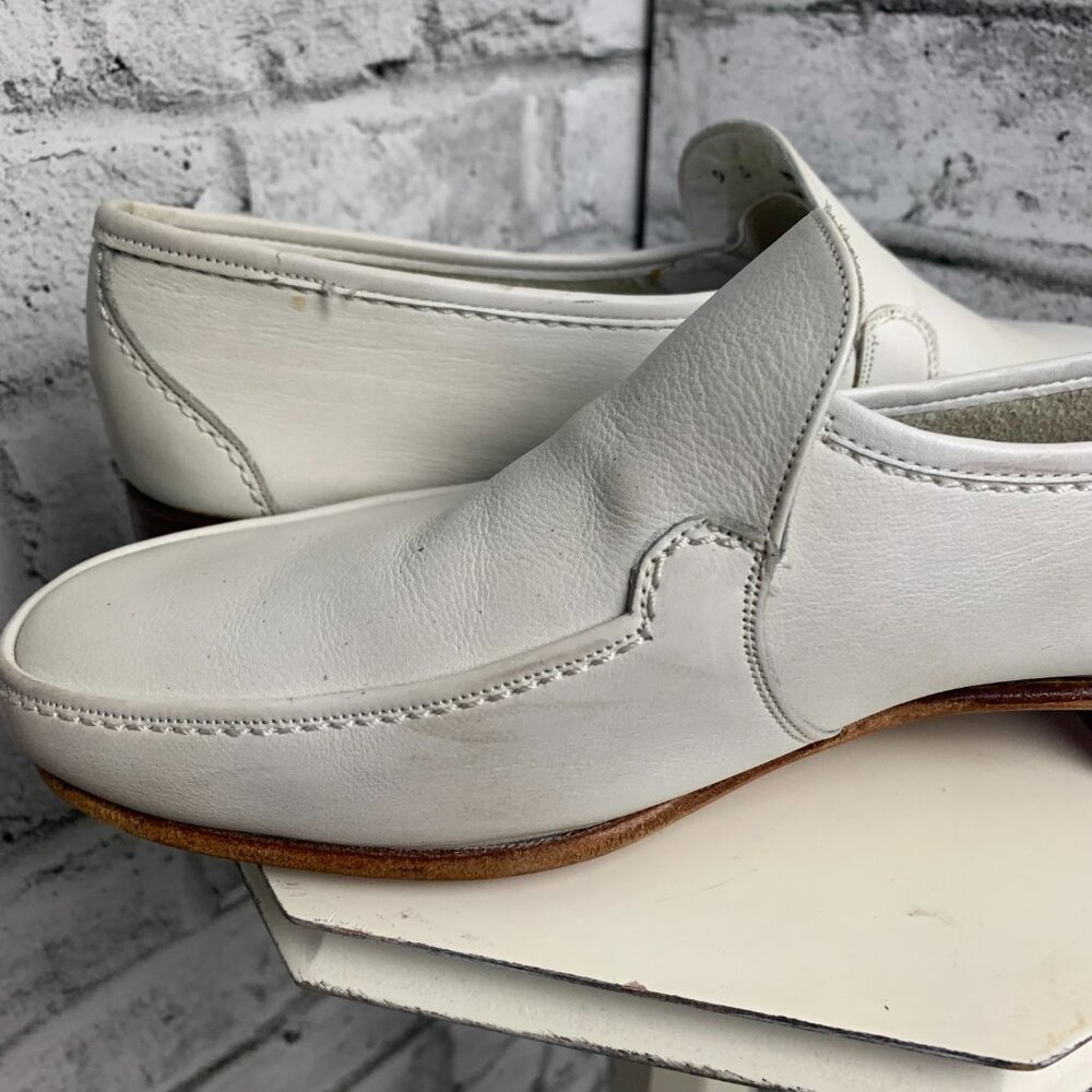 Bally Siesta Caribe White Leather Flat Loafers - Picture 9 of 13